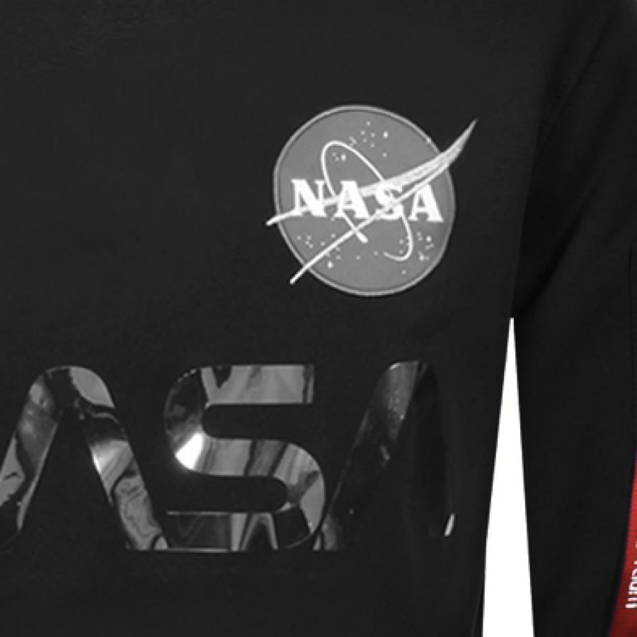 Alternative Image for ProductAlpha Industries Nasa Reflective Sweatshirt Black3