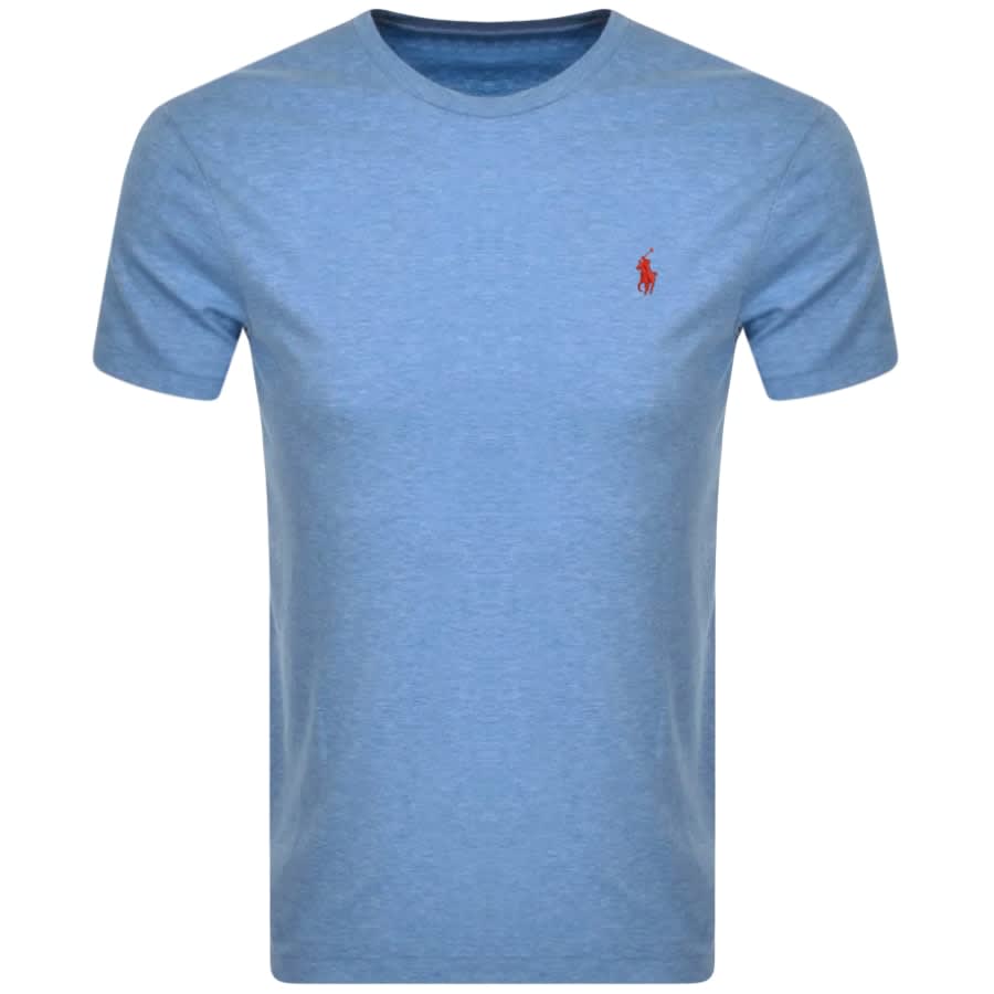 Ralph Lauren Crew Neck Slim Fit T Shirt Blue | Mainline Menswear Ireland