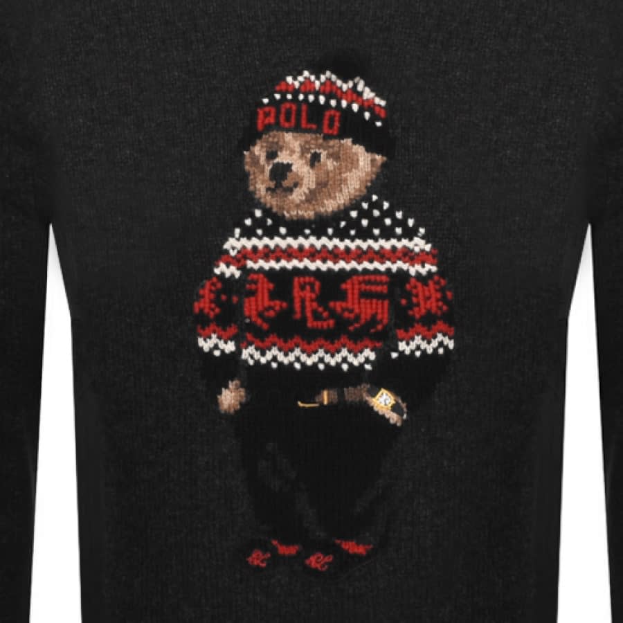 Alternative Image for ProductRalph Lauren Bear Wool Knit Jumper Grey3