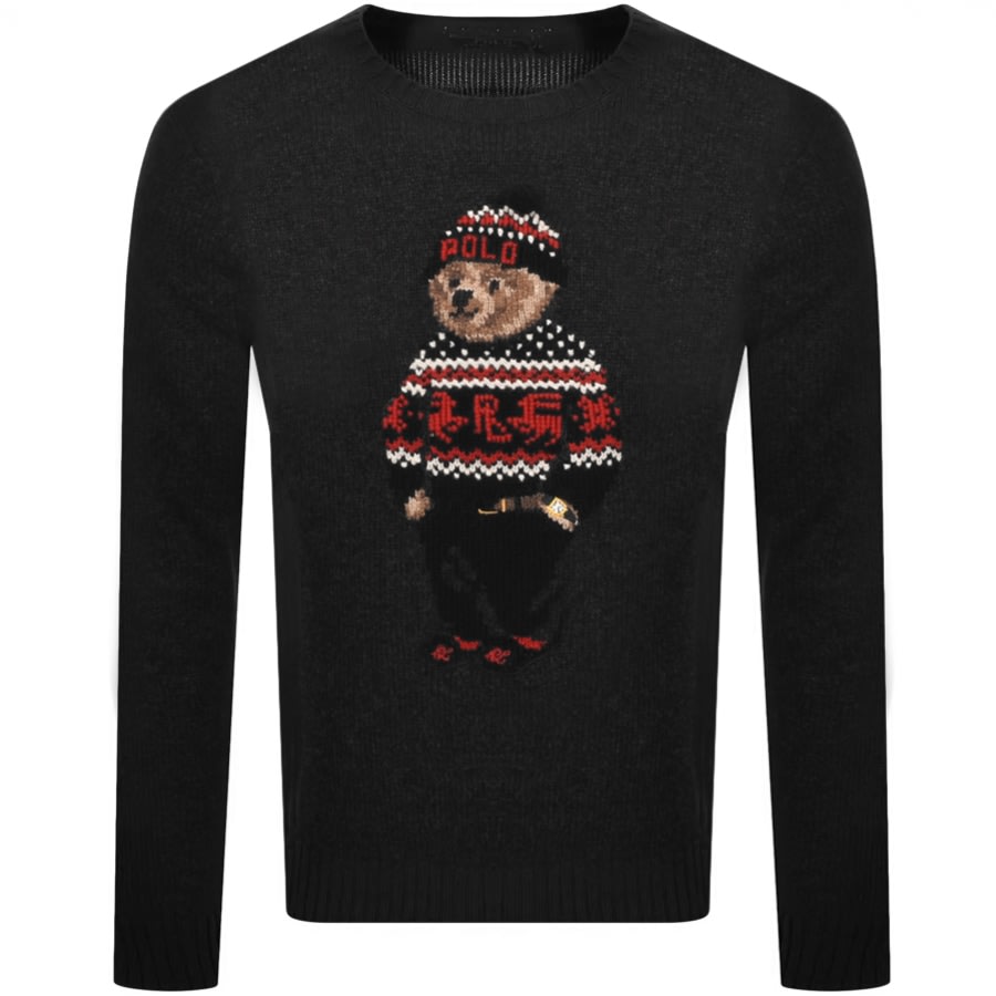 Alternative Image for ProductRalph Lauren Bear Wool Knit Jumper Grey1