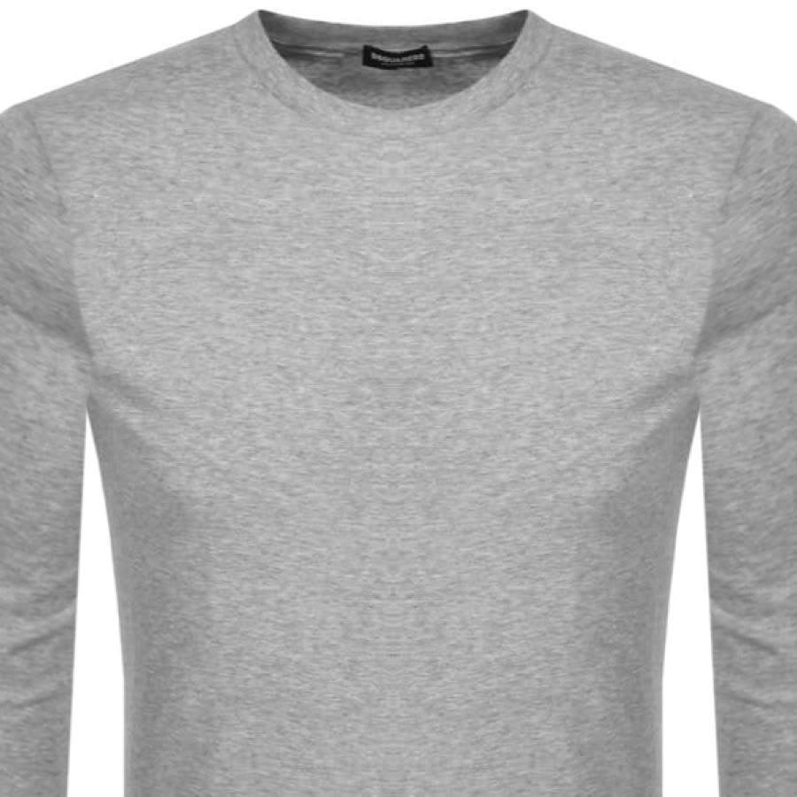 Alternative Image for ProductDSQUARED2 Long Sleeve Logo T Shirt Grey2