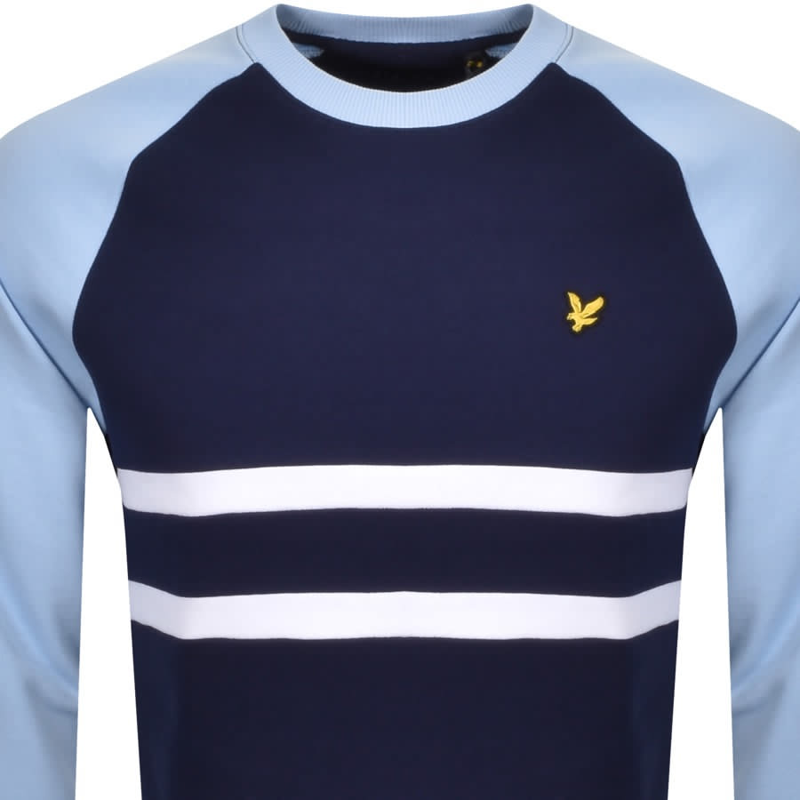 Alternative Image for ProductLyle And Scott Raglan Stripe Sweatshirt Navy2