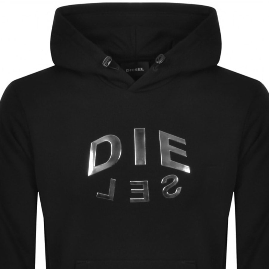 Alternative Image for ProductDiesel S Girkel Logo Hoodie Black2