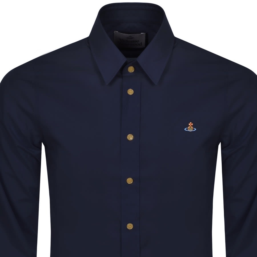 Alternative Image for ProductVivienne Westwood Slim Long Sleeved Shirt Navy2