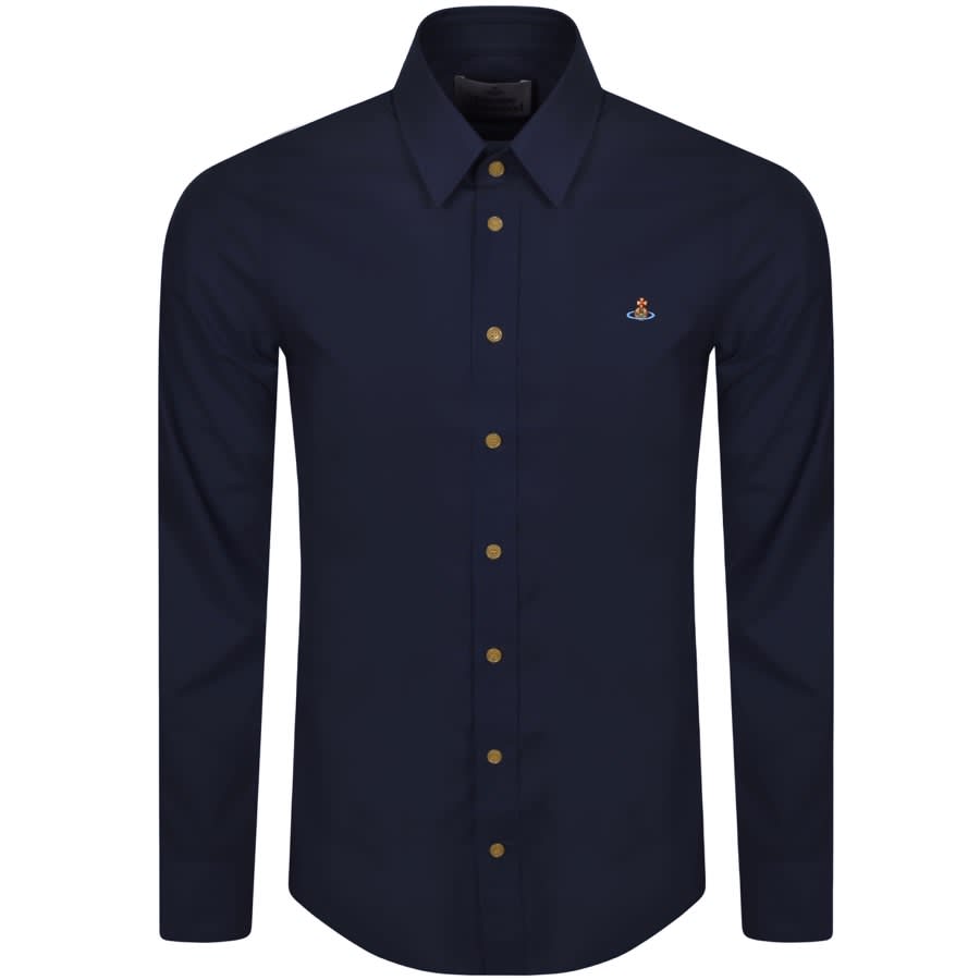 Alternative Image for ProductVivienne Westwood Slim Long Sleeved Shirt Navy1