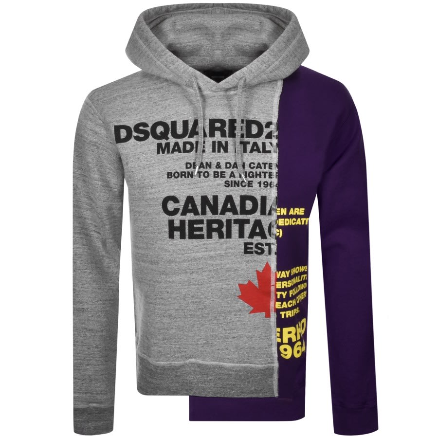 Alternative Image for ProductDSQUARED2 Logo Printed Hoodie Grey1