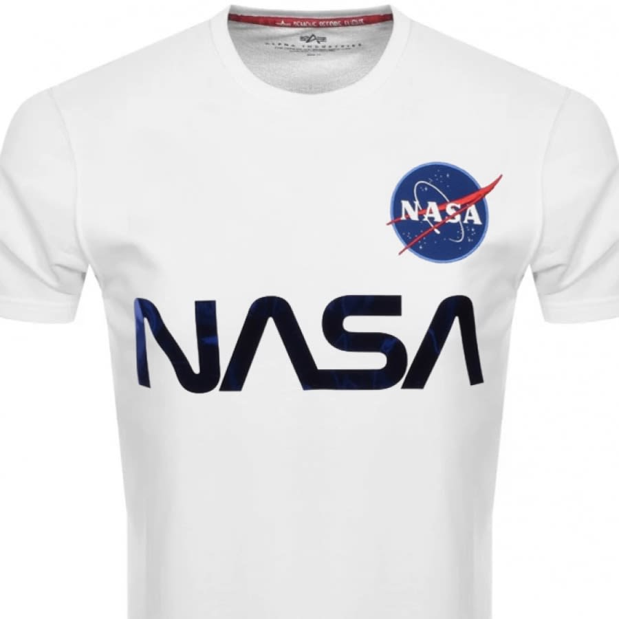 Alternative Image for ProductAlpha Industries Nasa Reflective T Shirt White2