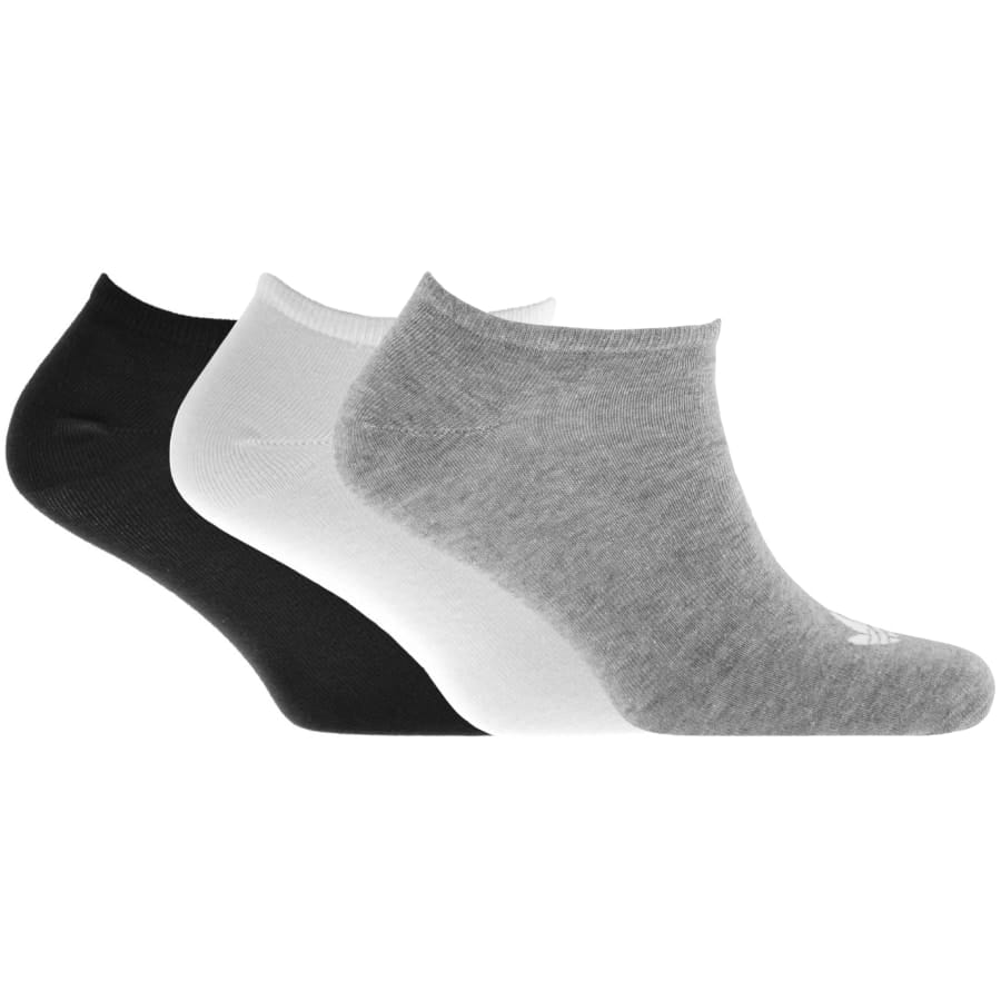 Alternative Image for ProductAdidas Originals Three Pack Trefoil Socks Grey1