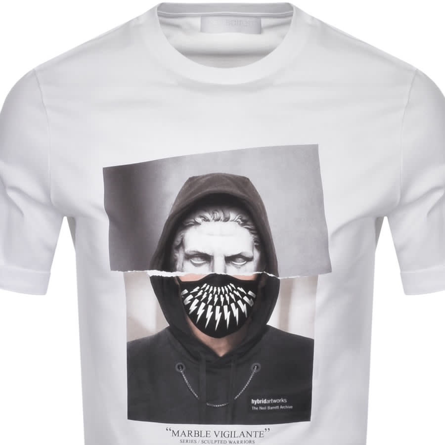 Alternative Image for ProductNeil Barrett Marble Vigilante T Shirt White2