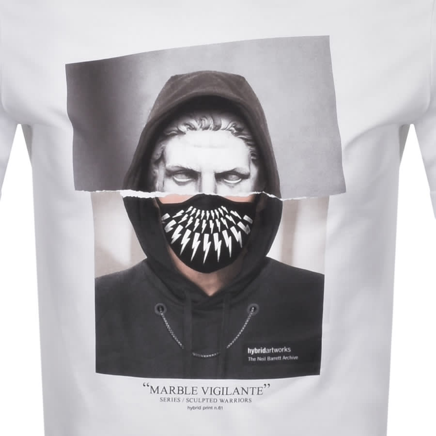 Alternative Image for ProductNeil Barrett Marble Vigilante T Shirt White3