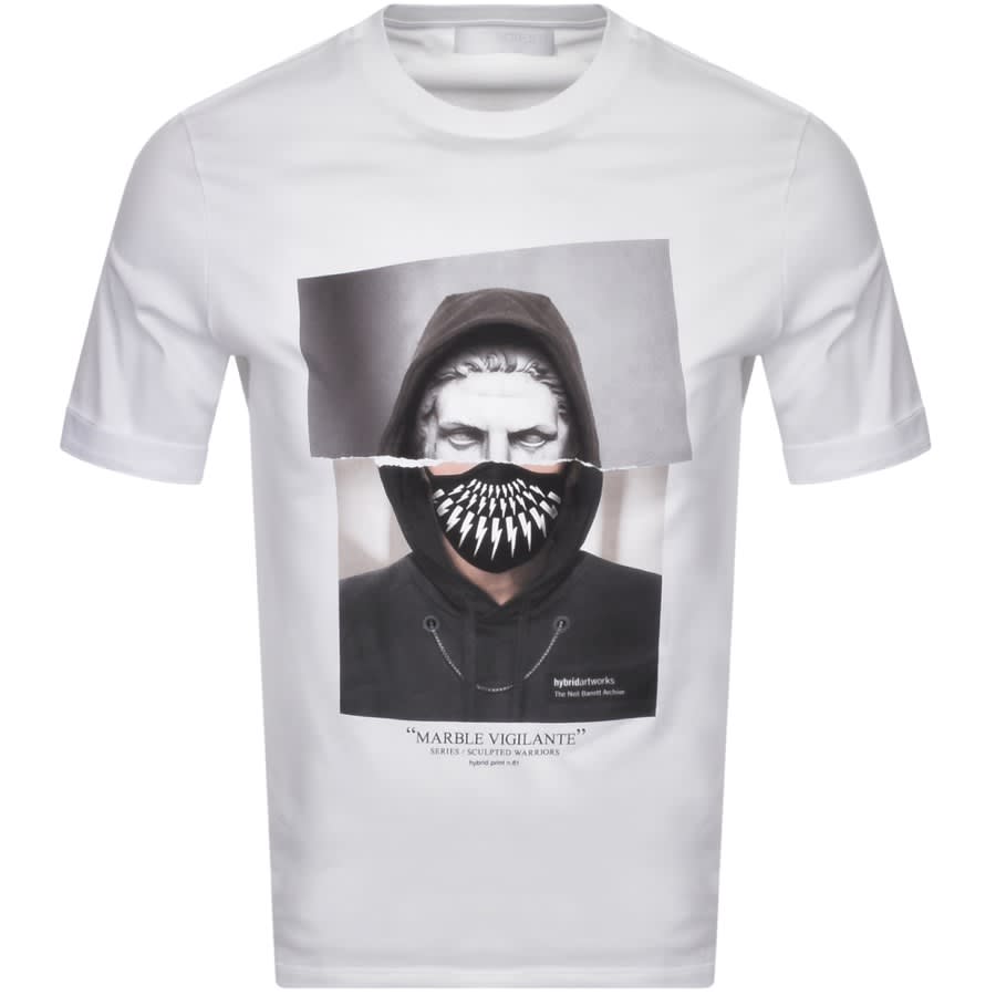 Alternative Image for ProductNeil Barrett Marble Vigilante T Shirt White1