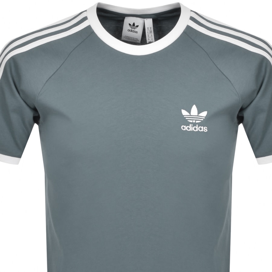 Alternative Image for Productadidas Originals 3 Stripe T Shirt Grey2