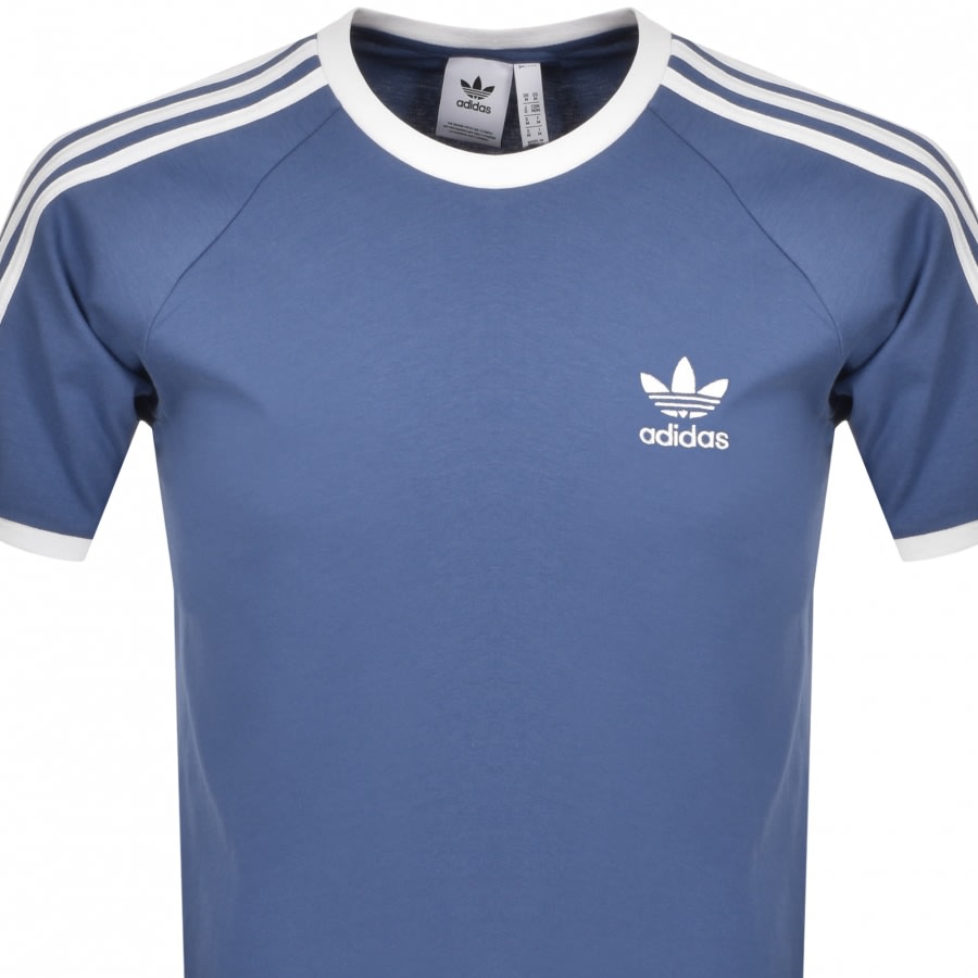 Alternative Image for Productadidas Originals 3 Stripe T Shirt Blue2