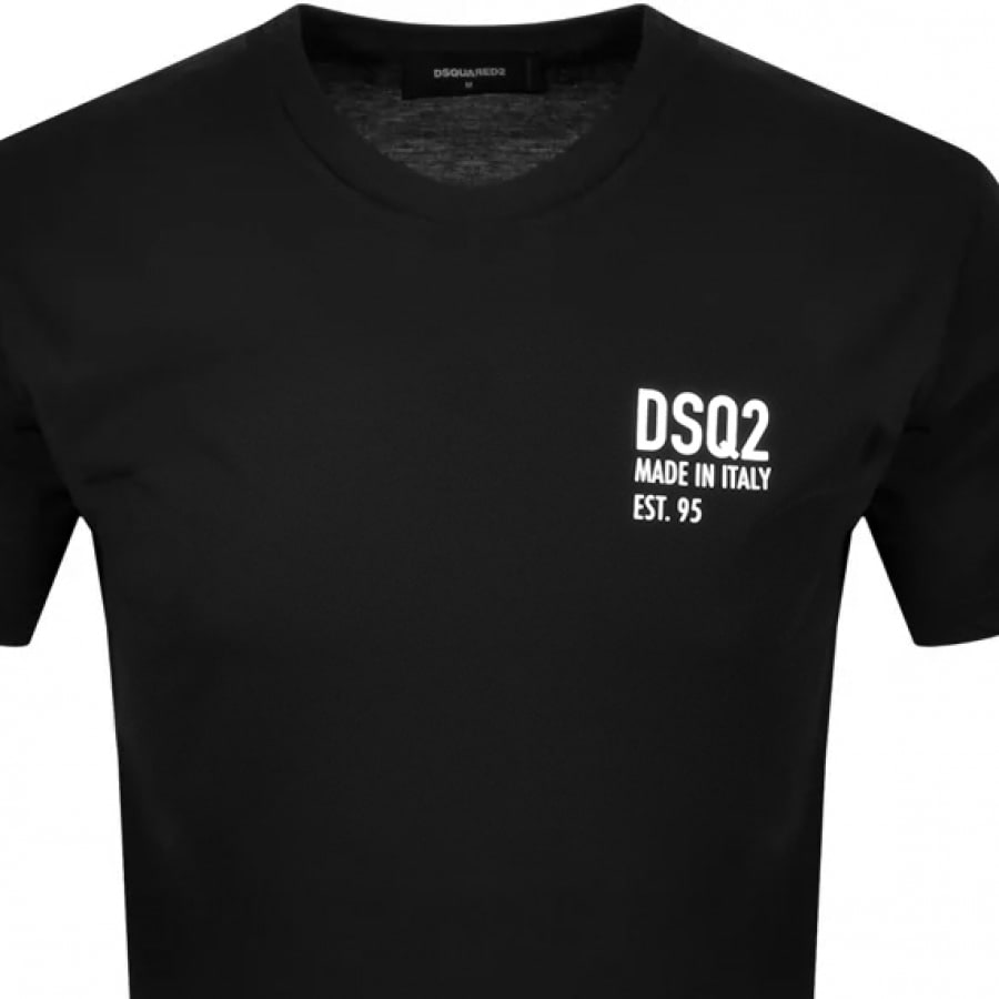 Alternative Image for ProductDSQUARED2 Logo Short Sleeved T Shirt Black2