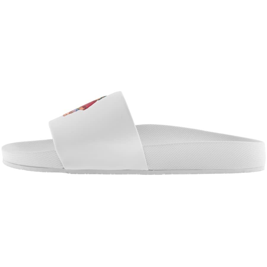 Alternative Image for ProductRalph Lauren Cayson Beach Bear Sliders White2