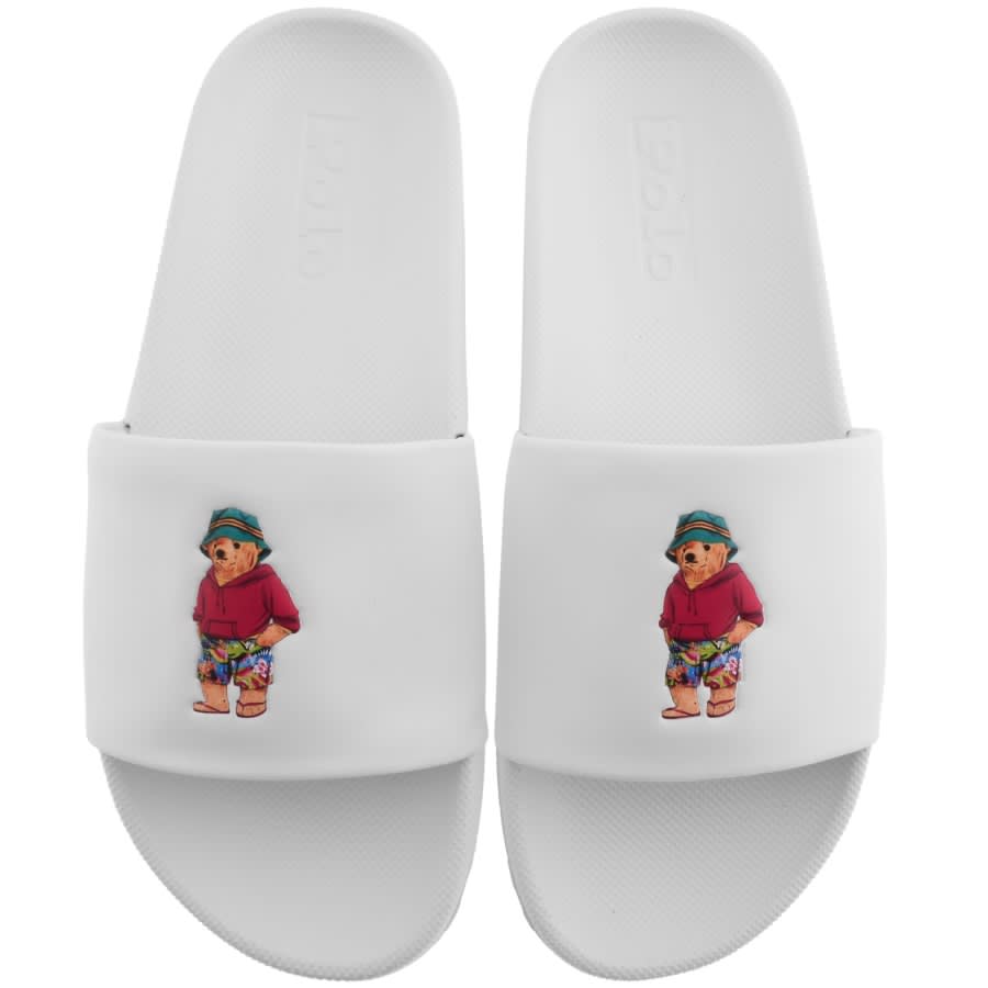 Alternative Image for ProductRalph Lauren Cayson Beach Bear Sliders White1