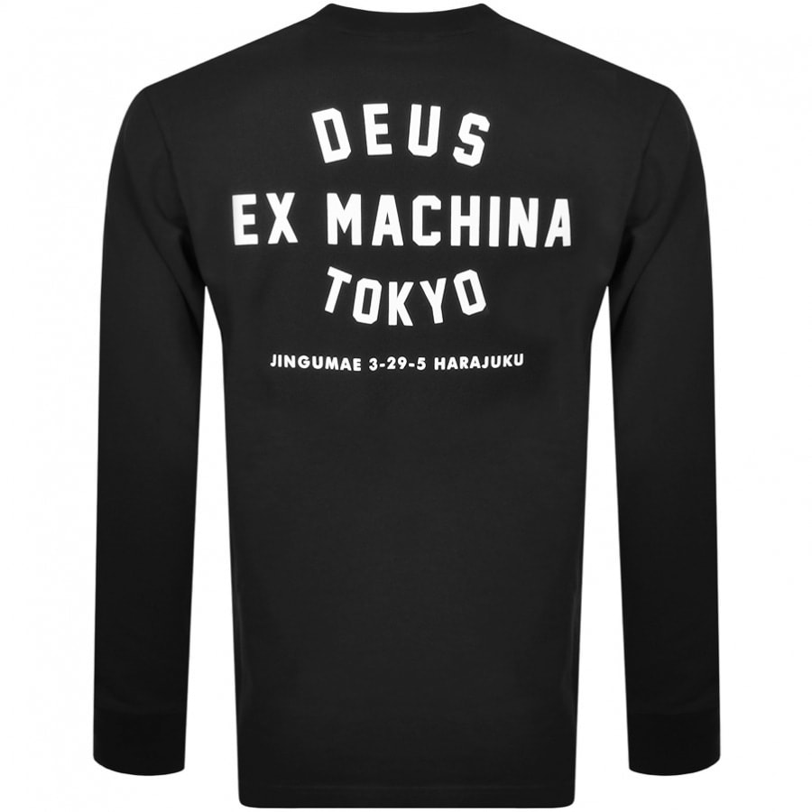 Alternative Image for ProductDeus Ex Machina Long Sleeved Logo T Shirt Black2