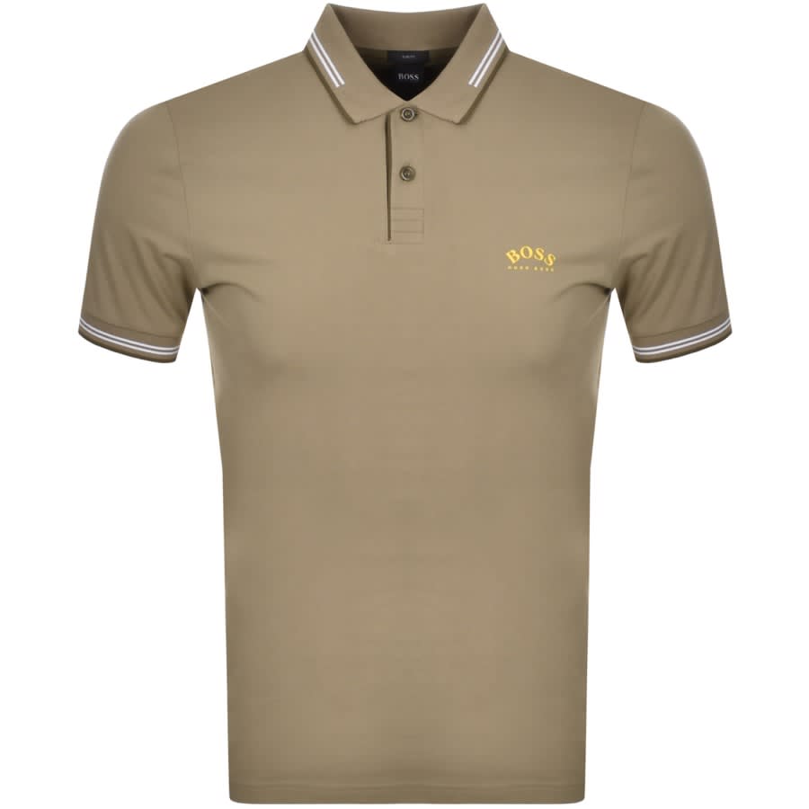 Alternative Image for ProductBOSS Paul Curved Polo T Shirt Green1