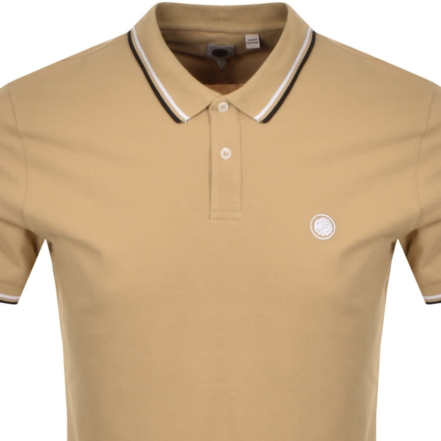 Alternative Image for ProductPretty Green Short Sleeved Polo T Shirt Beige2