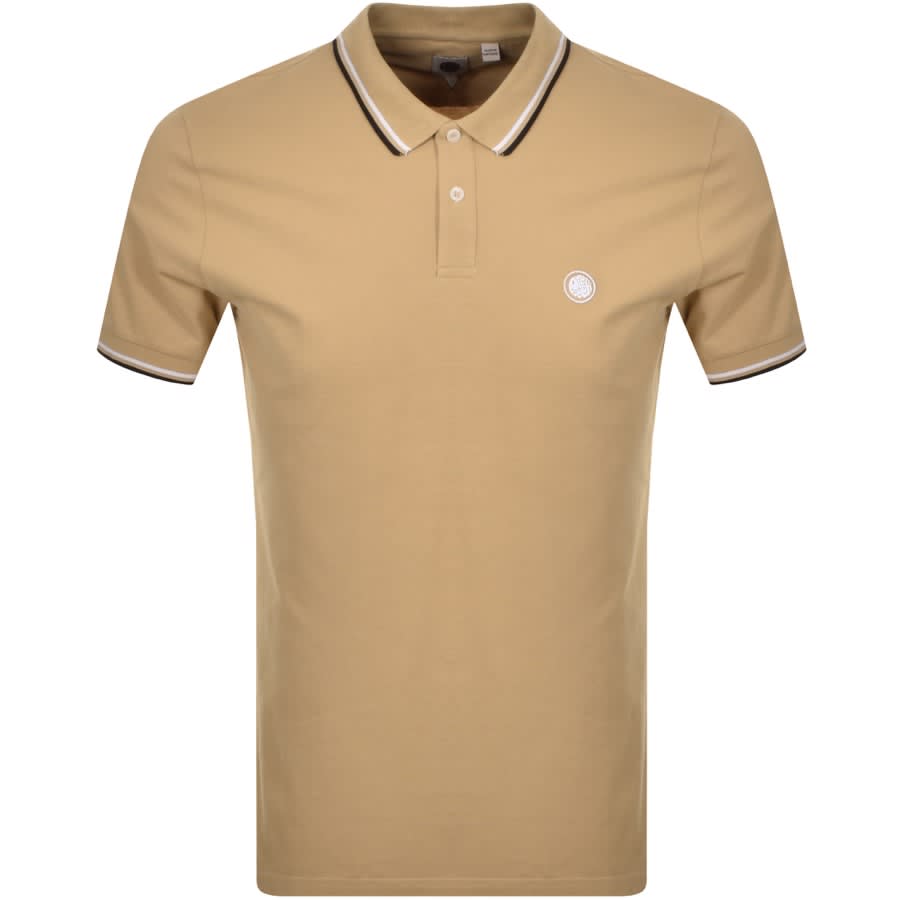 Alternative Image for ProductPretty Green Short Sleeved Polo T Shirt Beige1