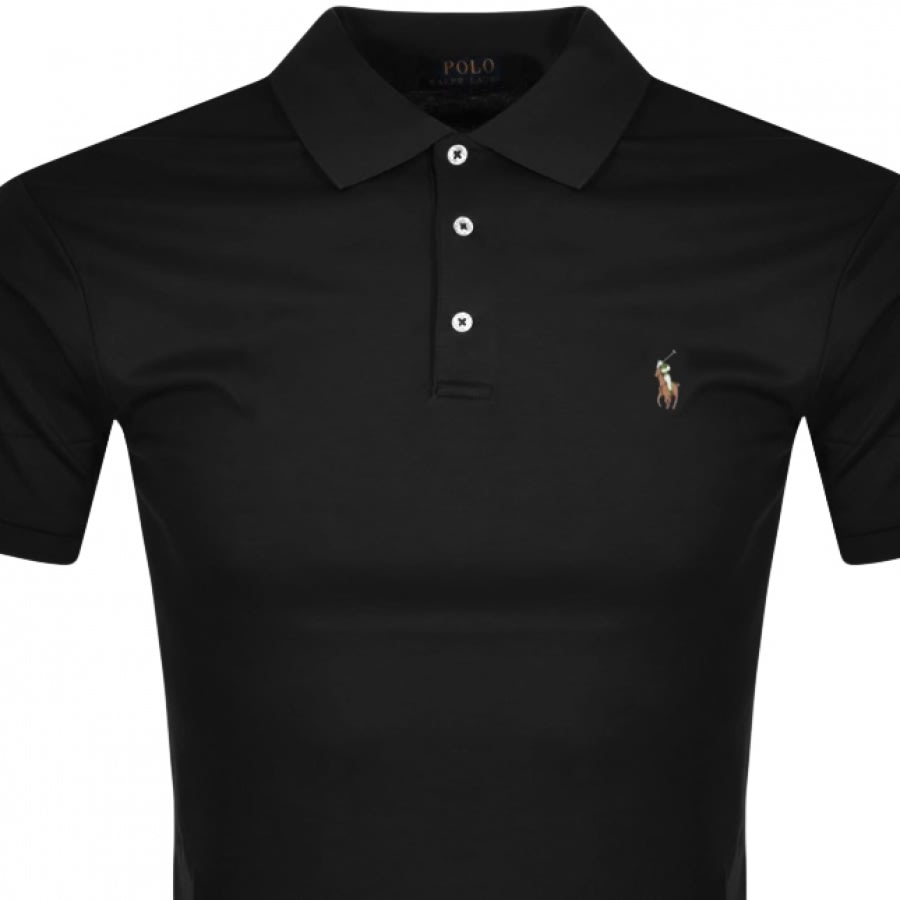 Alternative Image for ProductRalph Lauren Slim Fit Polo T Shirt Black2