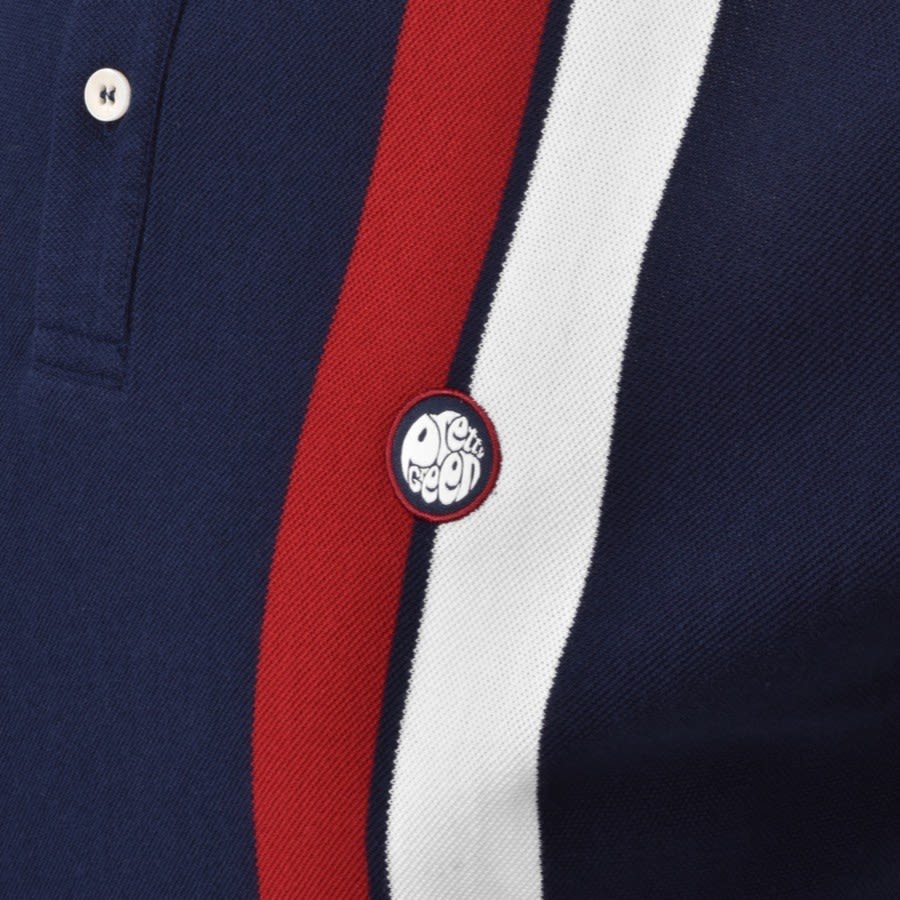 Alternative Image for ProductPretty Green Colour Block Short Sleeve Polo Navy3