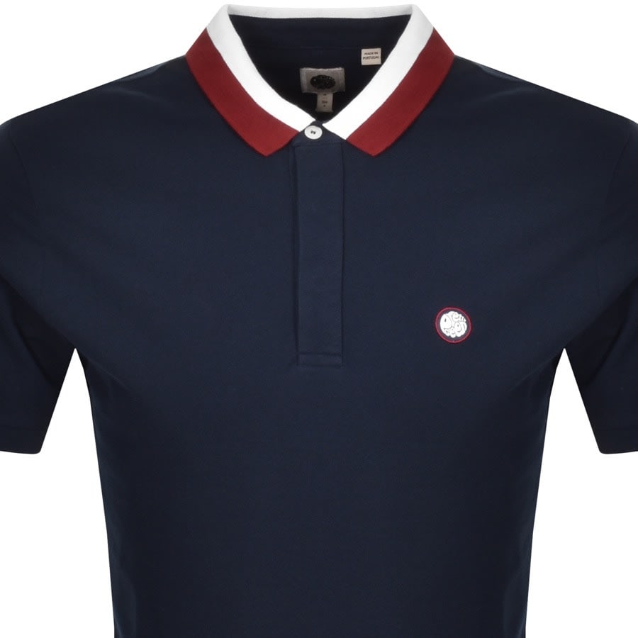 Alternative Image for ProductPretty Green Contrast Collar Polo T Shirt Navy2