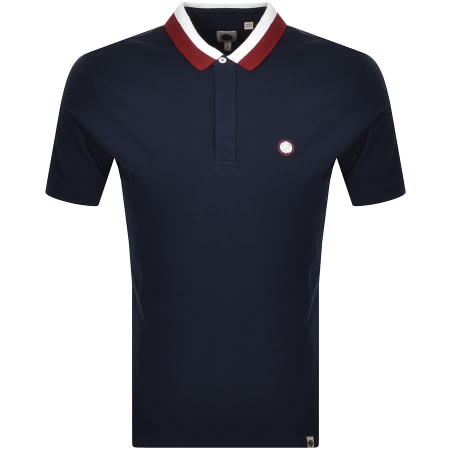 Alternative Image for ProductPretty Green Contrast Collar Polo T Shirt Navy1