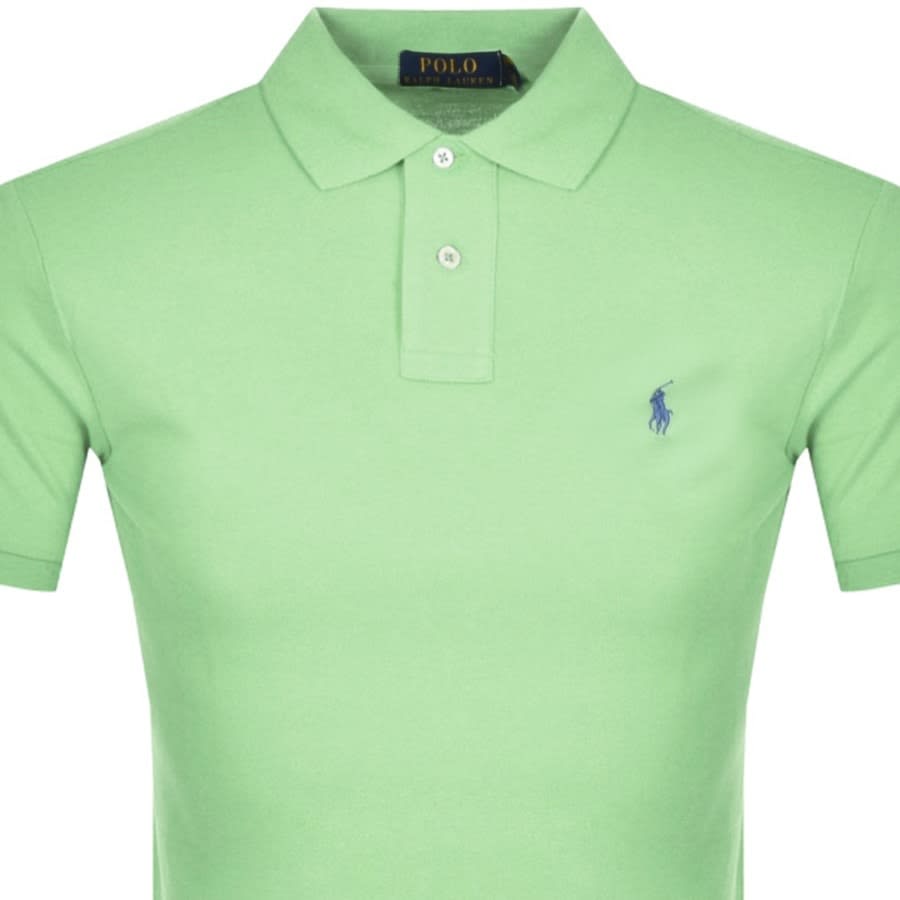Alternative Image for ProductRalph Lauren Custom Slim Polo T Shirt Green2