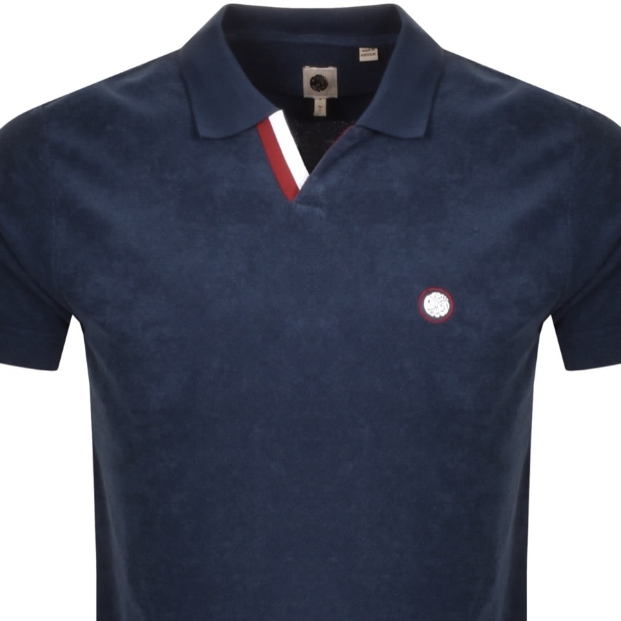 Alternative Image for ProductPretty Green Tilby Towelling Polo T Shirt Navy2