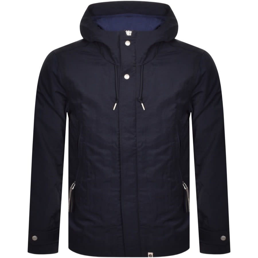 Alternative Image for ProductPretty Green Crinkle Nylon Hooded Jacket Navy1