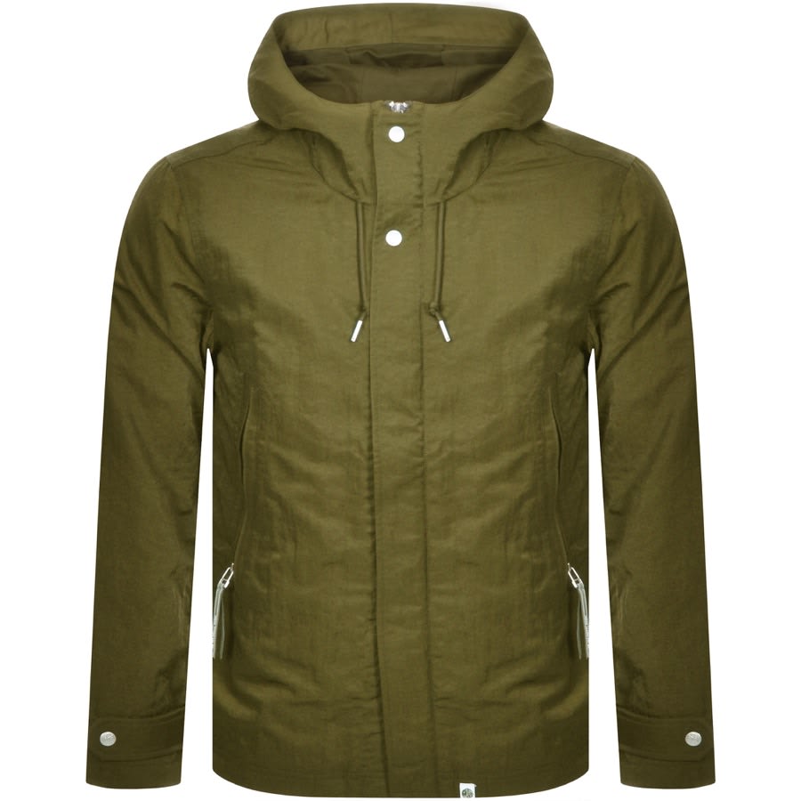 Alternative Image for ProductPretty Green Crinkle Nylon Hooded Jacket Khaki1