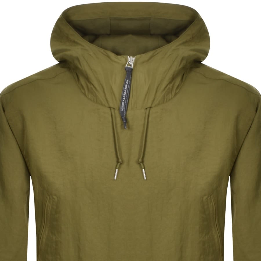 Alternative Image for ProductPretty Green Crinkle Nylon Overhead Hooded Jacket2