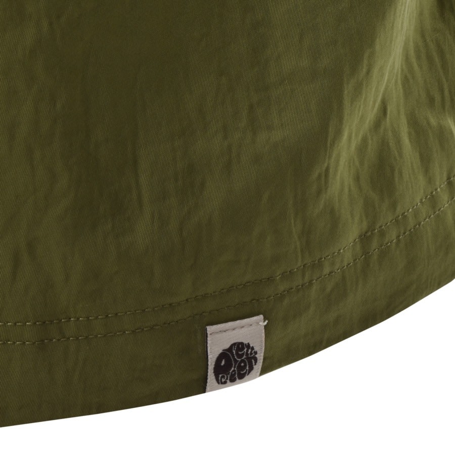 Alternative Image for ProductPretty Green Crinkle Nylon Overhead Hooded Jacket3