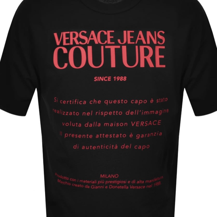 Alternative Image for ProductVersace Jeans Couture Logo T Shirt Black3