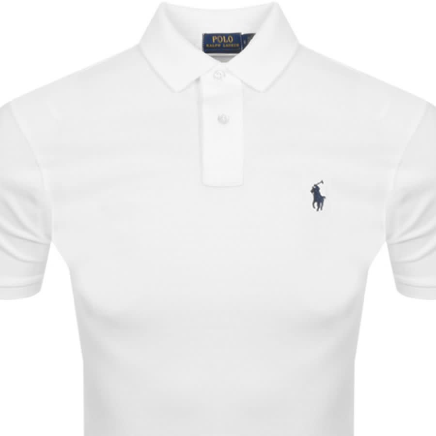 Alternative Image for ProductRalph Lauren Custom Slim Fit Polo T Shirt White2