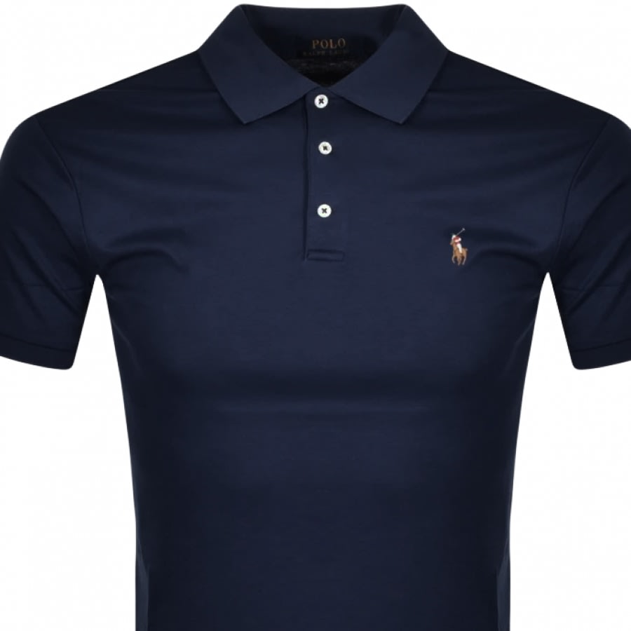 Alternative Image for ProductRalph Lauren Slim Fit Polo T Shirt Navy2