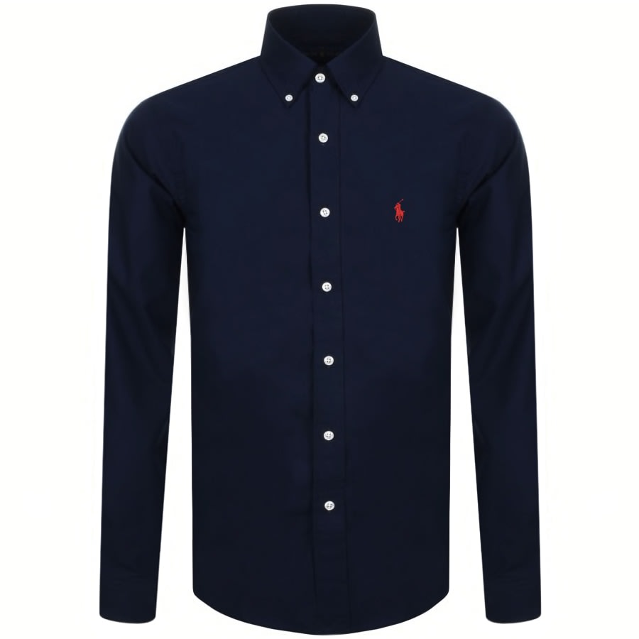 Alternative Image for ProductRalph Lauren Long Sleeved Slim Fit Shirt Navy1