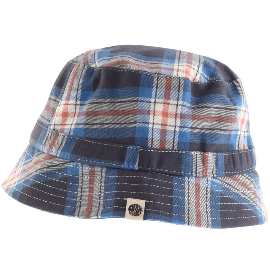 Alternative Image for ProductPretty Green Check Bucket Hat Navy2