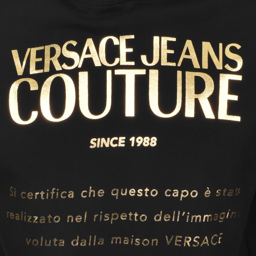 Alternative Image for ProductVersace Jeans Couture Pullover Logo Hoodie Black3