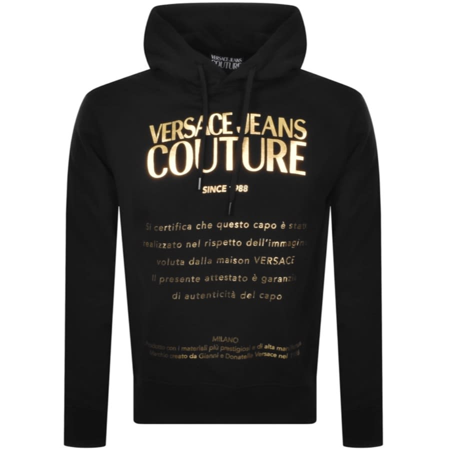 Alternative Image for ProductVersace Jeans Couture Pullover Logo Hoodie Black1