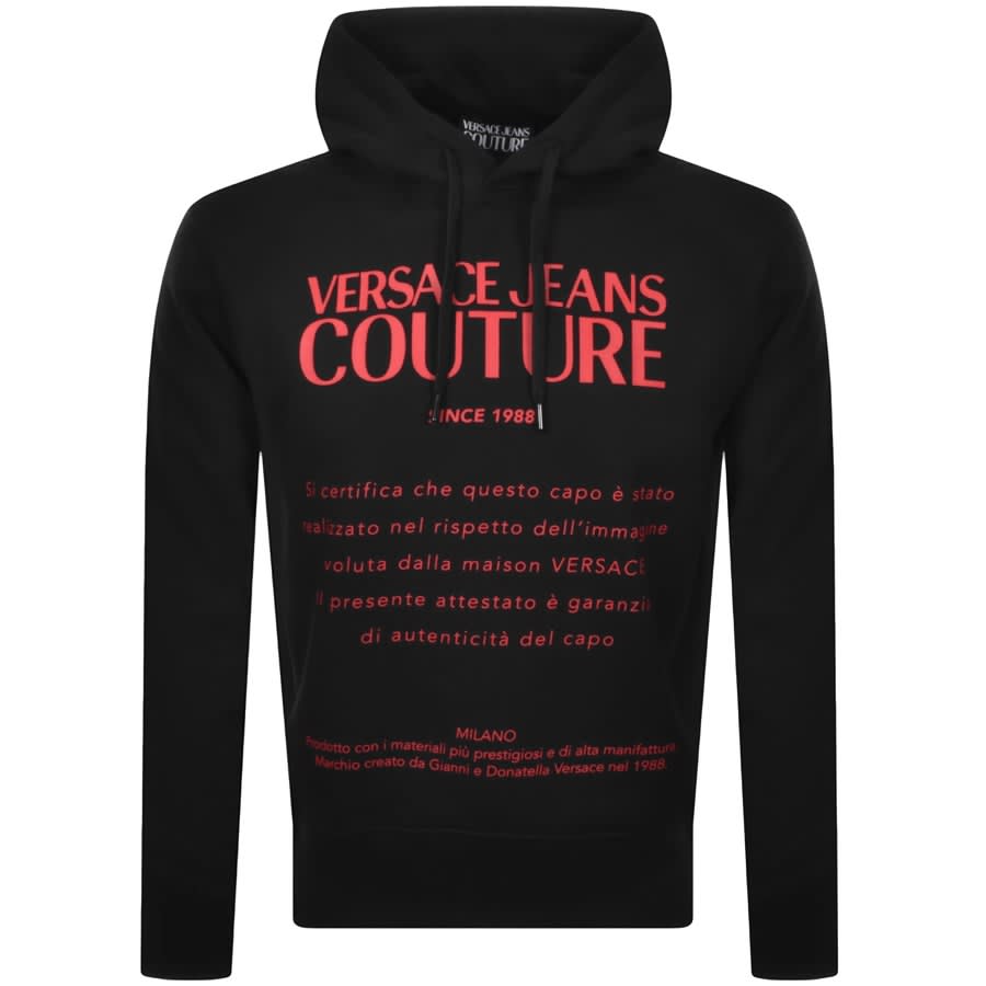 Alternative Image for ProductVersace Jeans Couture Pullover Logo Hoodie Black1