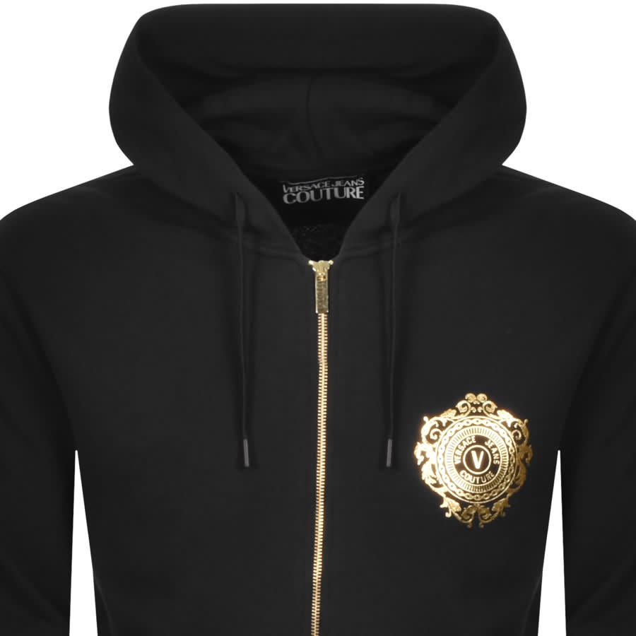 Alternative Image for ProductVersace Jeans Couture Full Zip Logo Hoodie Black2