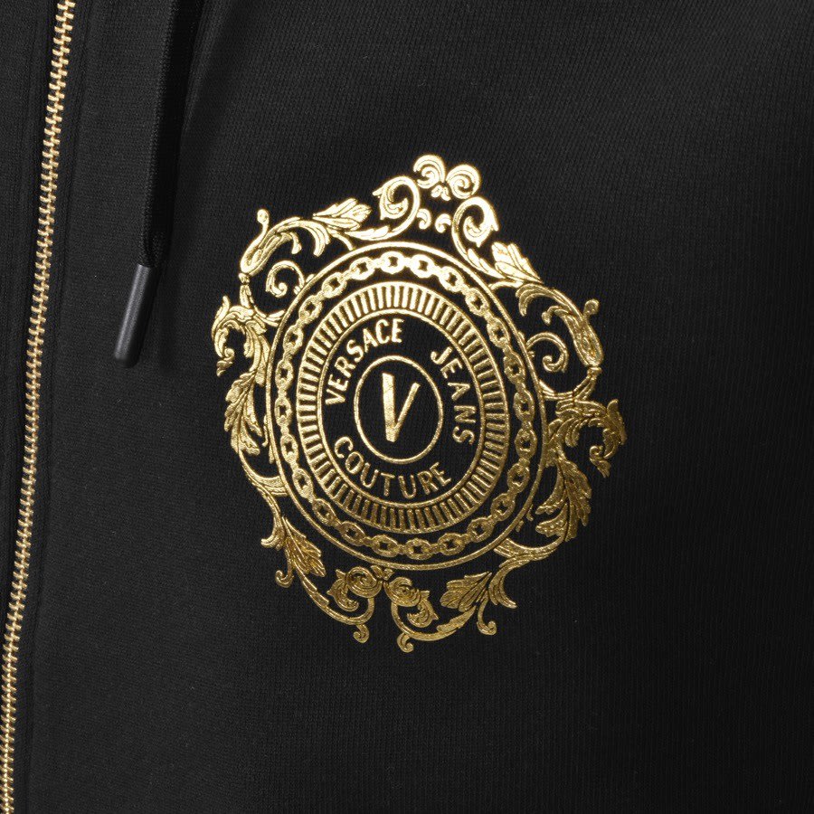 Alternative Image for ProductVersace Jeans Couture Full Zip Logo Hoodie Black3