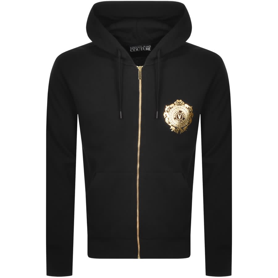 Alternative Image for ProductVersace Jeans Couture Full Zip Logo Hoodie Black1