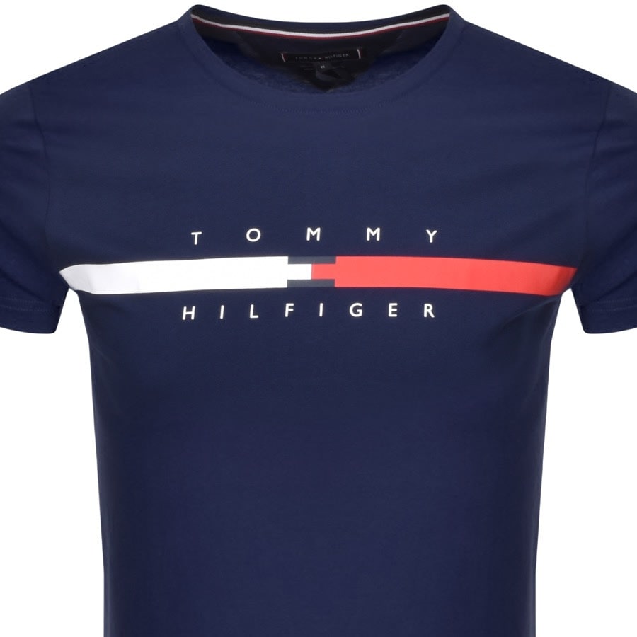 Alternative Image for ProductTommy Hilfiger Global Stripe T Shirt Navy2