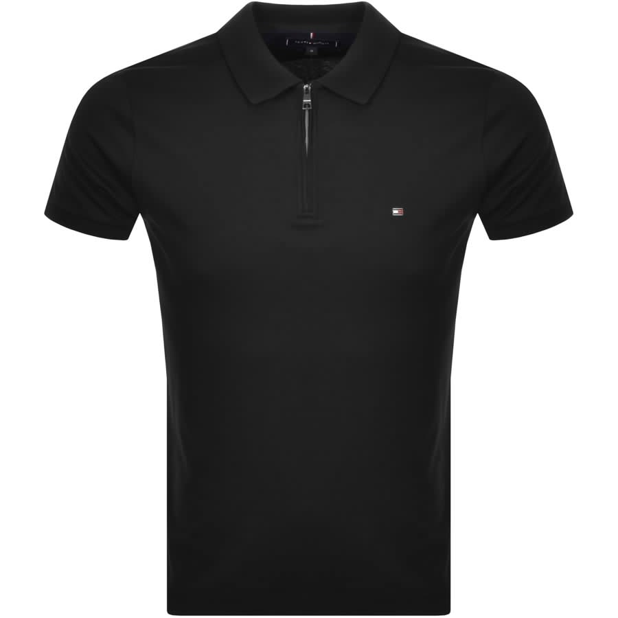 Alternative Image for ProductTommy Hilfiger Interlock Zip Polo T Shirt Black1