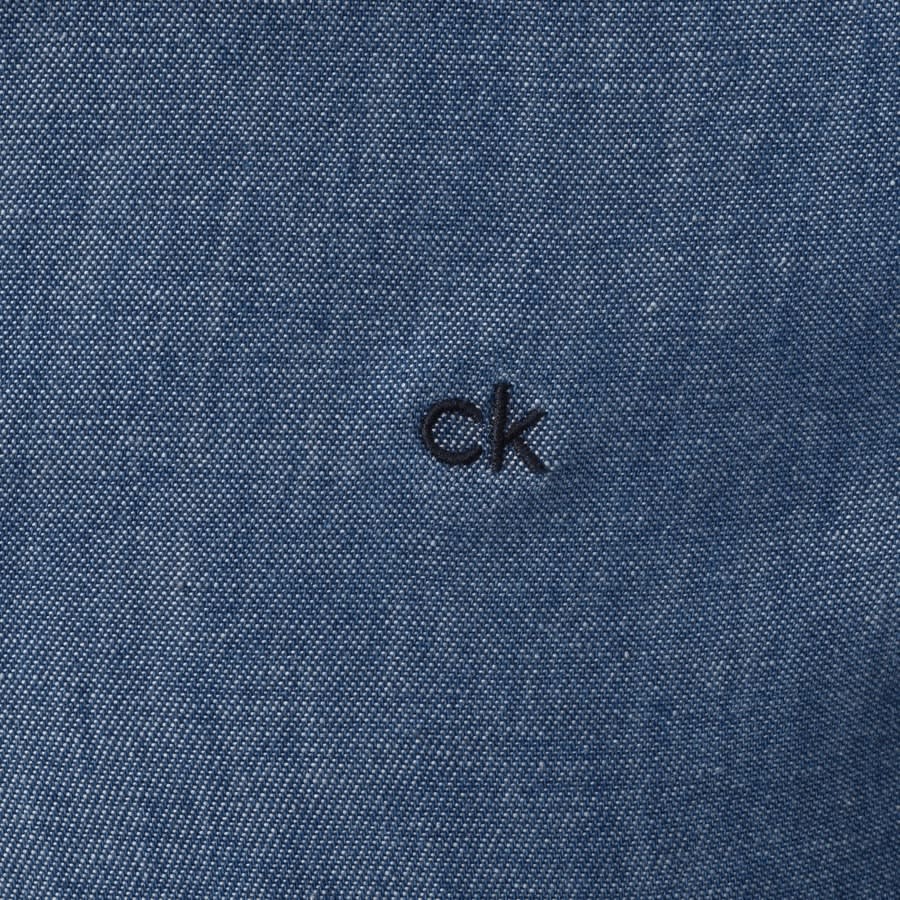 Alternative Image for ProductCalvin Klein Chambray Long Sleeved Shirt Blue3