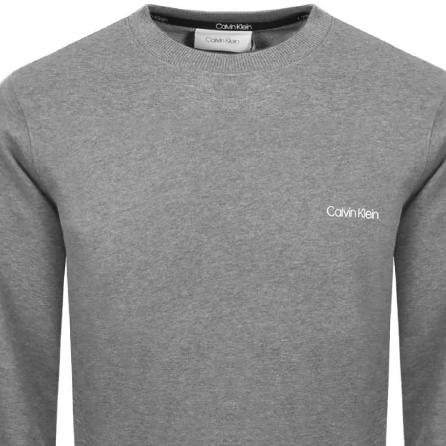 Alternative Image for ProductCalvin Klein Logo Crew Neck Sweatshirt Grey2
