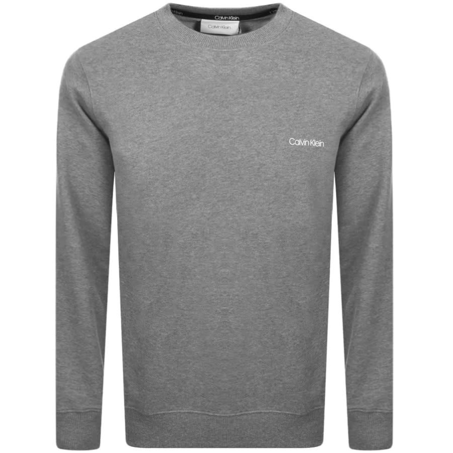 Alternative Image for ProductCalvin Klein Logo Crew Neck Sweatshirt Grey1